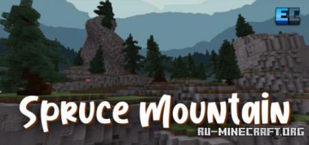  Spruce Mountain (Custom Terrain)  Minecraft PE