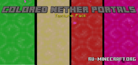  Colored Nether Portal  Minecraft PE 1.16