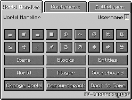 World Handler  Command GUI  Minecraft 1.16.1