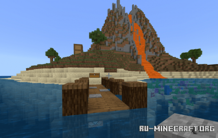 Escape from Volcano Island  Minecraft PE