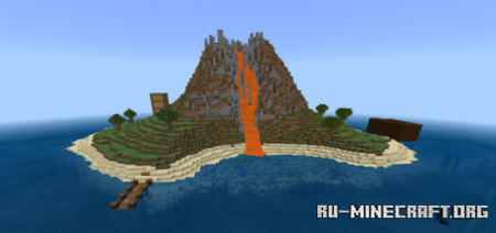  Escape from Volcano Island  Minecraft PE