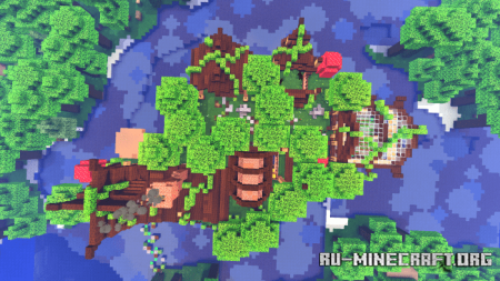 Скачать Survival House Dark Oak Forest для Minecraft PE
