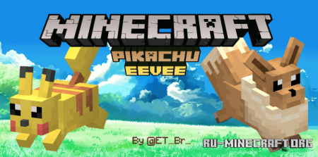  Pikachu and Eevee  Minecraft PE 1.16