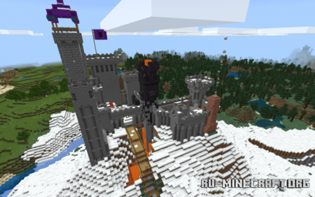  Snowy Mountain Castle  Minecraft PE