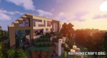  Hillside Modern Villa  Minecraft
