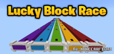  Rainbow Lucky Block Race  Minecraft PE