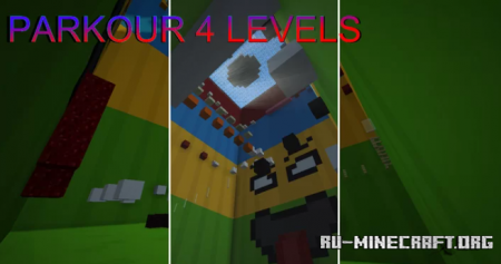  Parkour 4 Levels - Colorful  Minecraft