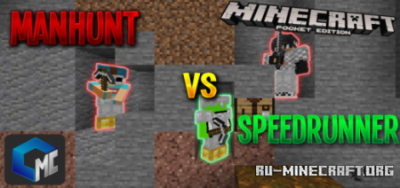  2 Manhunt VS Speedrunner  Minecraft PE