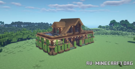  Large Spruce Wooden Survival House  Minecraft