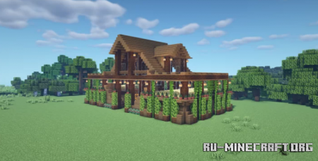  Large Spruce Wooden Survival House  Minecraft