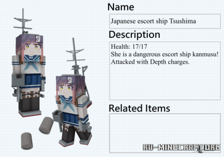 Kancolle Add-on: WW2 Ship Girls  Minecraft PE 1.16