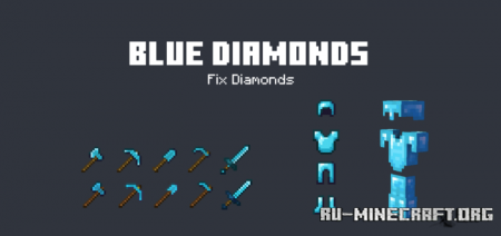  Blue Diamonds  Minecraft PE 1.16