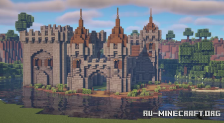 Скачать Medieval Castle an Island by LewCziter для Minecraft