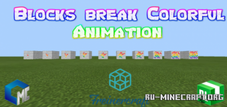  Blocks Break Colorful Animation  Minecraft PE 1.16