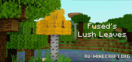  Fused's Lush Leaves - Bushy Leaves  Minecraft PE 1.16