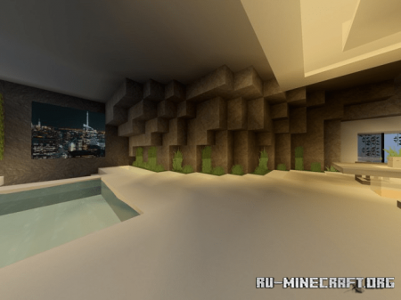  Island Mansion - Modern House - Secret Bunker  Minecraft PE