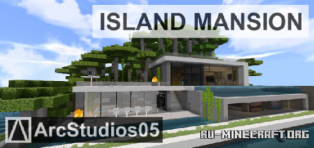  Island Mansion - Modern House - Secret Bunker  Minecraft PE