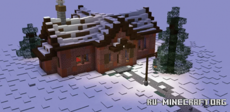  Small Cozy Winter Cabin  Minecraft