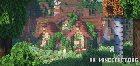  Overgrown fairytale cottage  Minecraft
