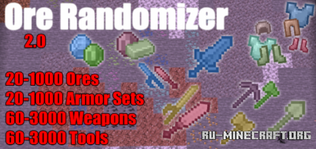  Ore Randomizer - 100 Ores  Minecraft PE 1.16