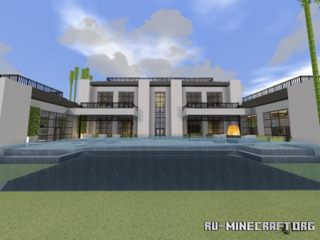 Скачать Modern House Five - Quartz Mansion для Minecraft PE