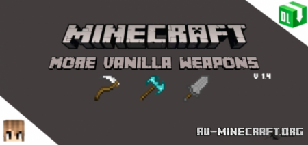  More Vanilla Weapons V1.4  Minecraft PE 1.16