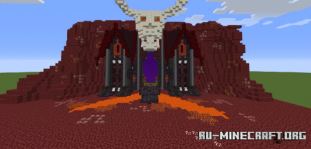  Nether Castle with Skull  Minecraft
