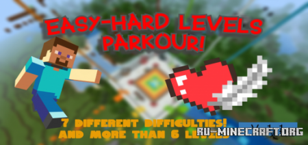  Easy-Hard Levels Parkour  Minecraft PE