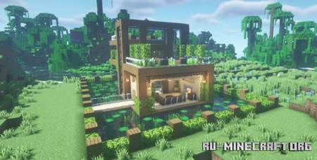  Modern Wooden House by TechnoKing  Minecraft