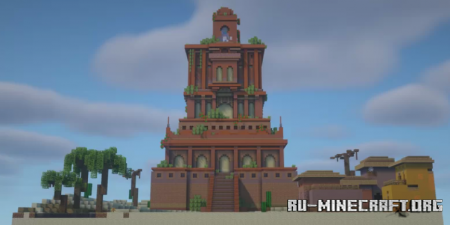  Desert Oasis Temple  Minecraft