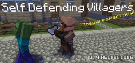  Self Defending Smart Villagers  Minecraft PE 1.17