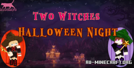  Two Witches Halloween Night  Minecraft