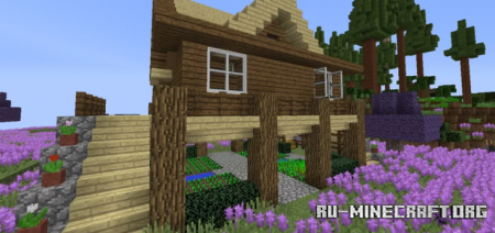  Lavender Field (Survival House)  Minecraft