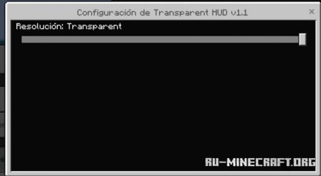 Скачать Transparent HUD для Minecraft PE 1.17