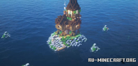 Скачать Simple Island With A House by FullySpaced для Minecraft