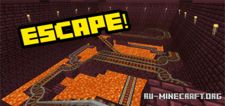 Скачать Lava Land Escape by BeezeeBox для Minecraft PE