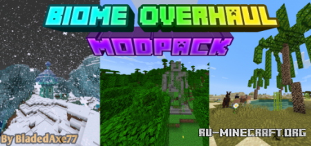 Скачать Biome Overhaul Modpack для Minecraft PE 1.18