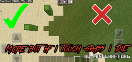 Скачать But If You Touch Grass You Die для Minecraft PE
