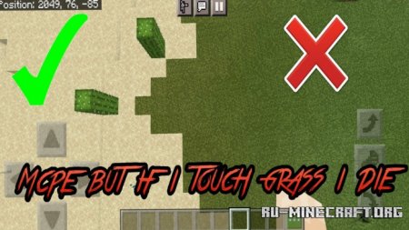 Скачать But If You Touch Grass You Die для Minecraft PE