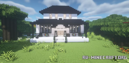 Скачать Modern House (next to village) для Minecraft