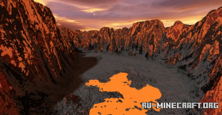 Скачать 2000x2000 - Custom Map - Magmatic Canyon для Minecraft