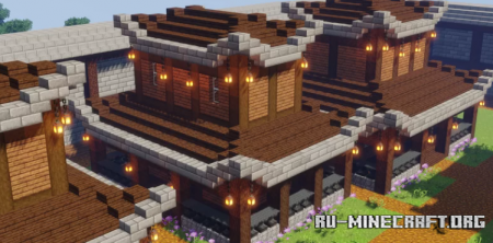 Скачать Medieval Japanese Town by Averse14 для Minecraft