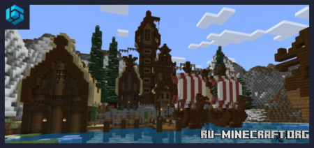 Скачать Viking Island by Voxed Studio для Minecraft PE