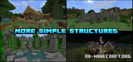 Скачать More Simple Structures v4.5 для Minecraft PE 1.18