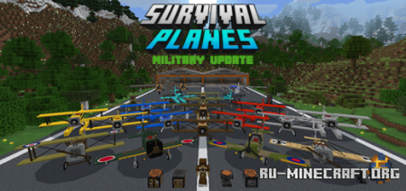 Скачать Survival Planes Add-On V5 для Minecraft PE 1.18