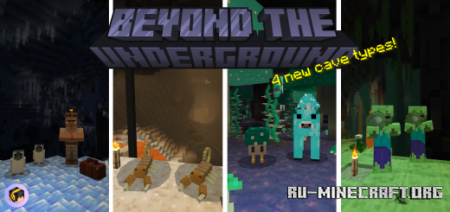 Скачать Beyond the Underground (Ice Caves & More) для Minecraft PE 1.18