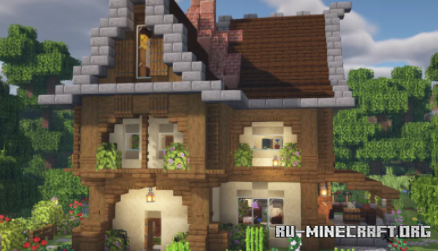 Скачать Cozy Sandstone Cottage для Minecraft