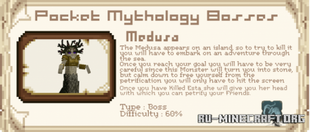 Скачать Pocket Mythology Bosses 3 для Minecraft PE 1.18