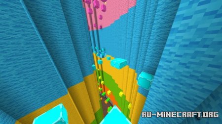 Скачать Rainbow Surf Parkour Remake для Minecraft PE