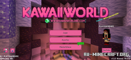 Скачать Kawaii World для Minecraft PE 1.18